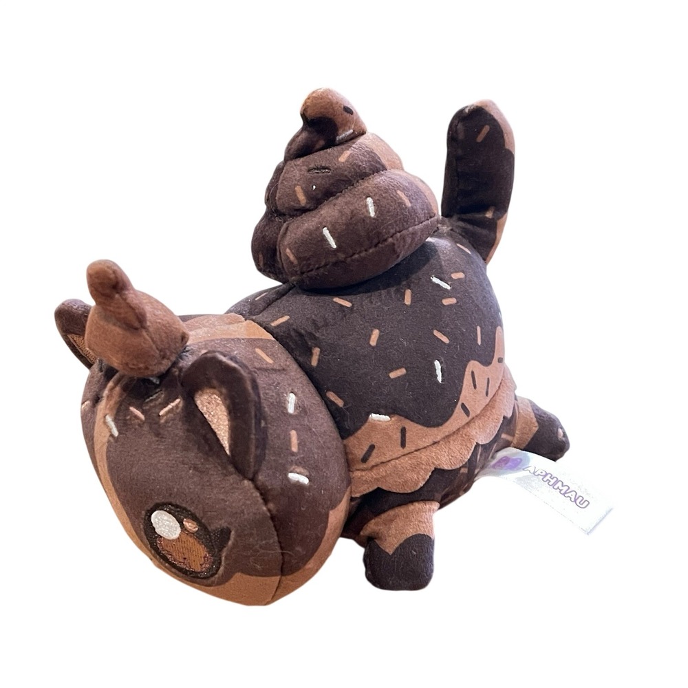 Aphmau MeeMeows Chocolate Ice Cream Cat Plush Animal Brown Cuddle Kitty Toy 6"